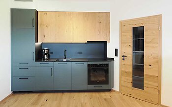 Küche in der Fewo Woidnestl im Landhaus